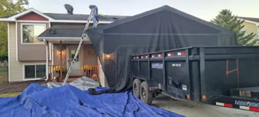 Monticello MN storm damage roof and gutter replacement